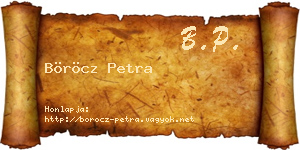 Böröcz Petra névjegykártya